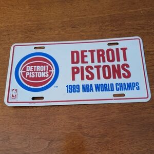 NBA 1989 Detroit Pistons license plate